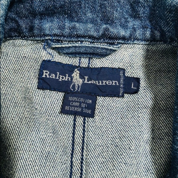 Vintage Polo Ralph Lauren Denim jeans Jacket L - Picture 3 of 9